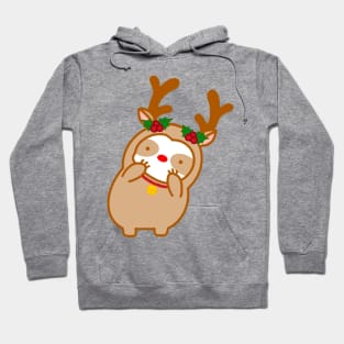 Cute Christmas Reindeer Sloth Hoodie